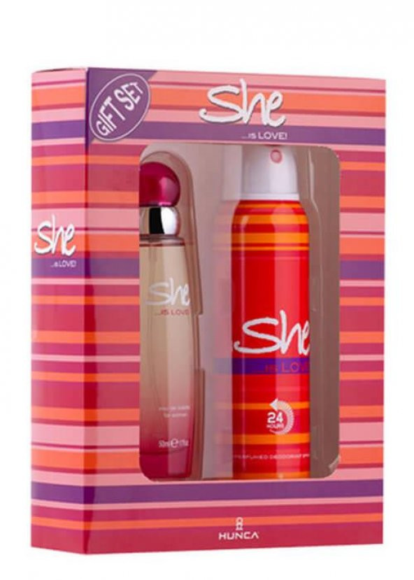 She İs Love 50ml Edt+ 150ml Deodorant Hediyeli Kadın Parfüm Set