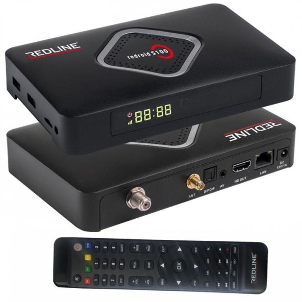 Redline Decoder Box Redline Redroid S100 DVBS2 OTT 4K Android Box - PttAVM