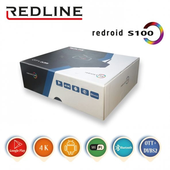 Redline Decoder Box Redline Redroid S100 DVBS2 OTT 4K Android Box - PttAVM