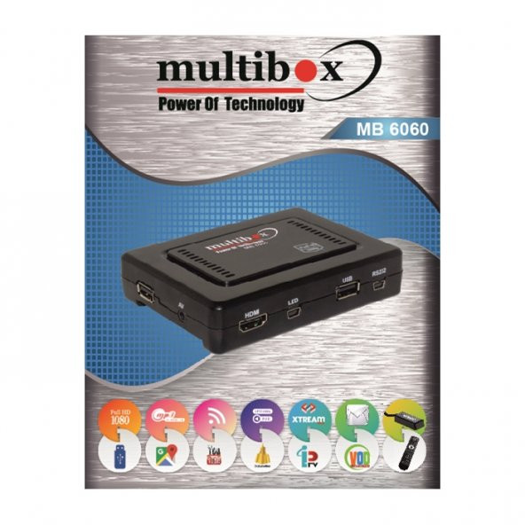 MultiBox MB 6060 2 Yıl Youcam 3 Ay iP Tv Smart Kumandalı Uydu Alıcı