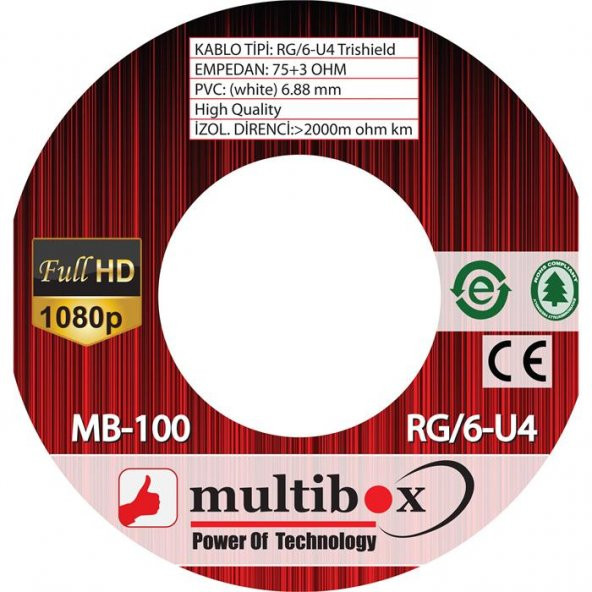 Multibox MB 100 RG/6-U4 Trishield Anten Kablo