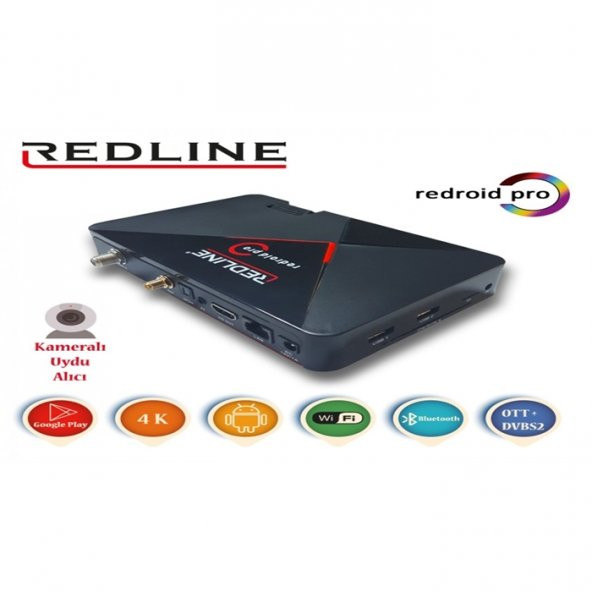 Redline Redroid Pro Dahili Kameralı 4K Android Box Uydu Alıcısı