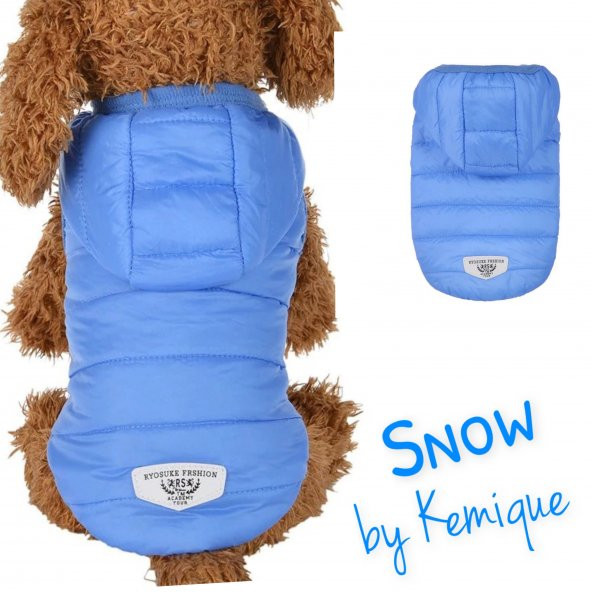 SNOW MAVİ Puf Mont Köpek kıyafeti Köpek Elbisesi