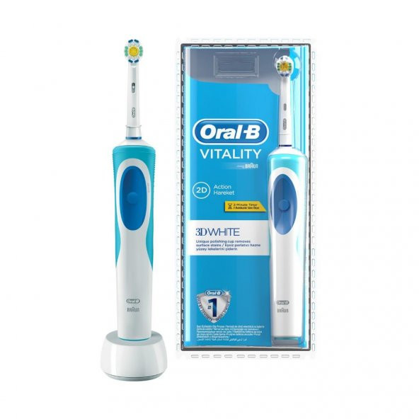 Oral-B Şarj Edilebilir Diş Fırçası Vitality 3D White D12