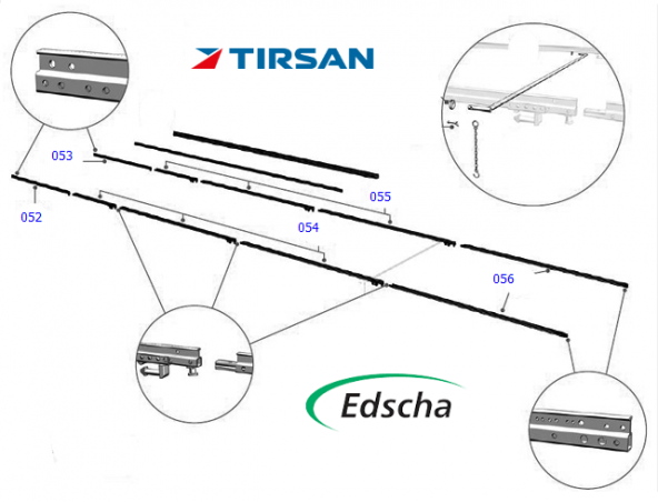 TIRSAN Tulum Kayar Çatı Profil  Orta Sol