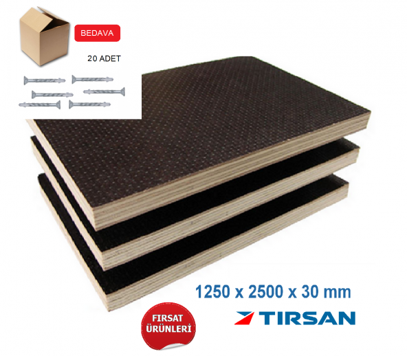 TIRSAN Plywood Tır Taban Tahtası 30 x 1250 x 2500 mm
