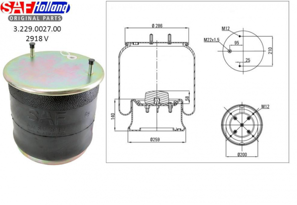 3 229 0027 00 SAF DİNGİL SÜSPANSİYON  KÖRÜK - 2