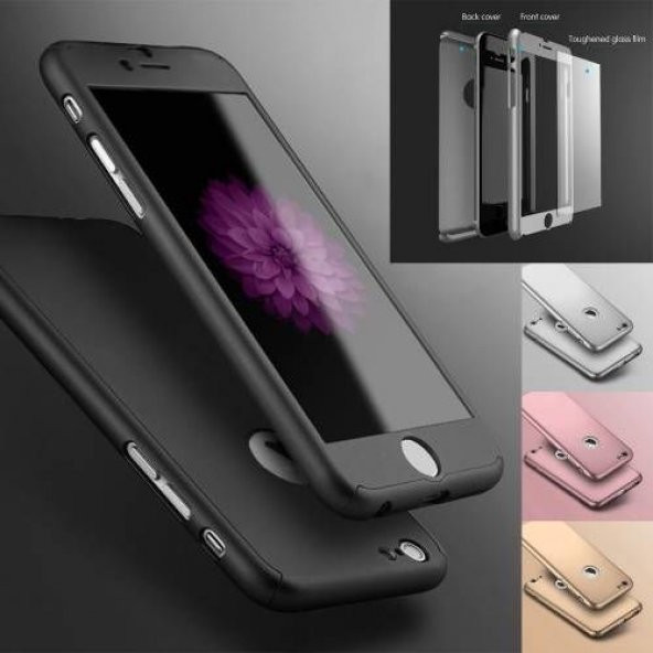 iPhone 5 6 7 8 X Plus Kılıf 360 Tam Koruma Ön Arka Kapak