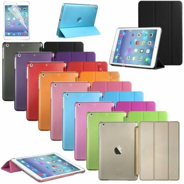iPad 9,7 2017 5.Nesil A1822 Kılıf Smart Cover Akıllı Standlı