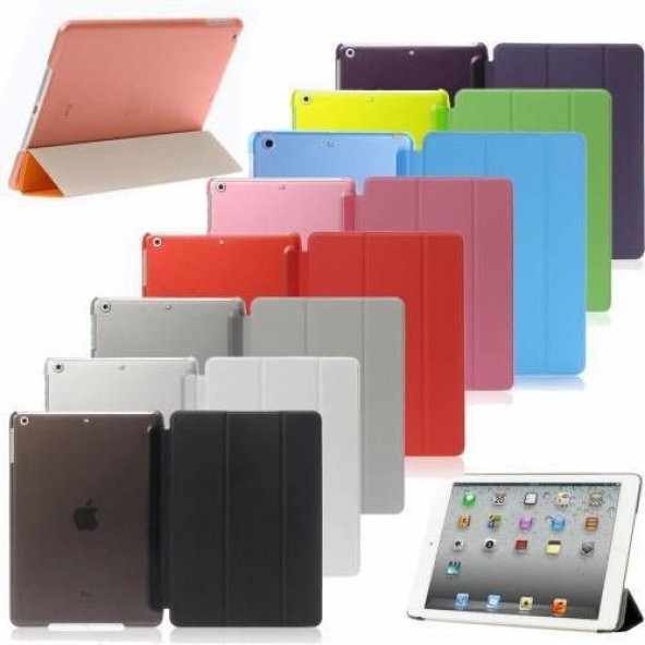 iPad 9,7 2017 5.Nesil A1822 Kılıf Smart Cover Akıllı Standlı - 4