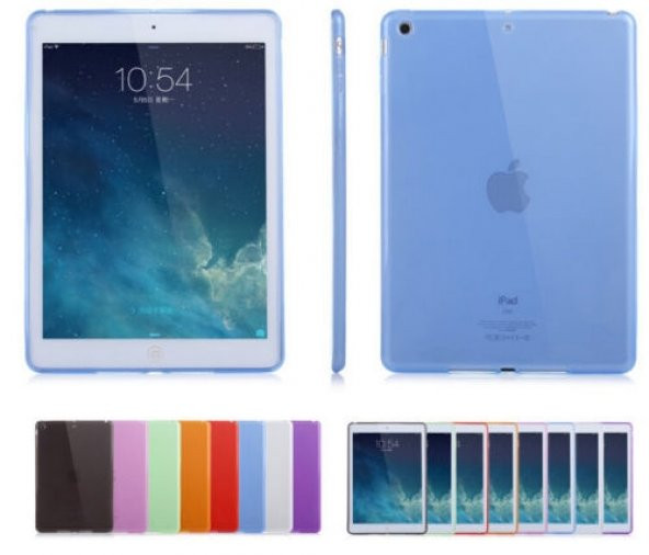 apple ipad mini 4 kılıf transparan 0.2 mm silikon !! 5 renk !!