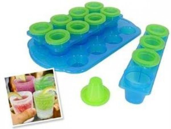 Buz Bardak Kalıbı Ice Shot Glasses 12 Hazneli - 1