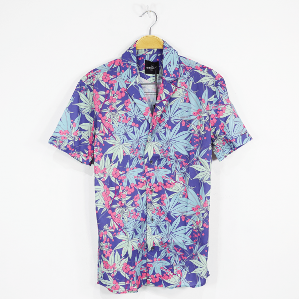 BPM Erkek Gömlek Kısa Kollu Hawai Strem Çiçekli Gömlek