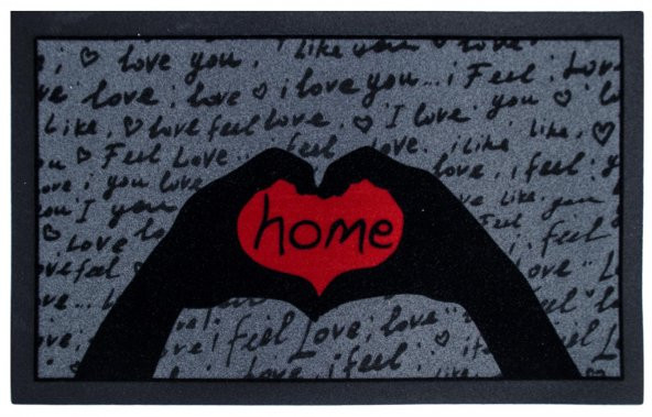 Giz Home 40X68 İtalyan I Feel Love İç ve Dış Kapı Önü Paspası