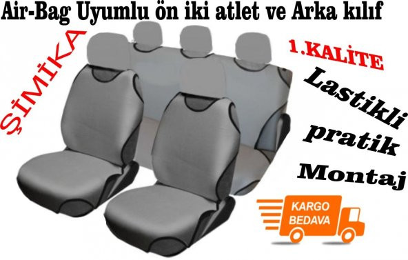 Atlet Ön Arka Kılıf Minder Airbag Uyumlu 5 başlık kılıfı 1.kalit