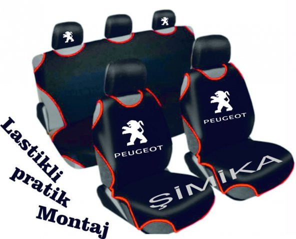 Peugeot Ön Arka Atlet Kılıf Minder Airbag Uyumlu 5 başlık kılıfı