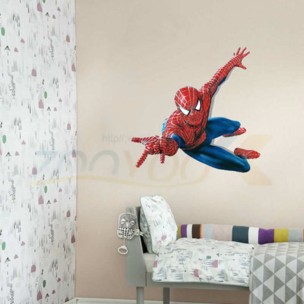 Spiderman DEV BOY ÖRÜMCEK ADAM SPIDER MAN DUVAR ÇIKARTMASI STİCKER ÇOCUK ODASI BÜYÜK BOY 90X110 - Resim 3