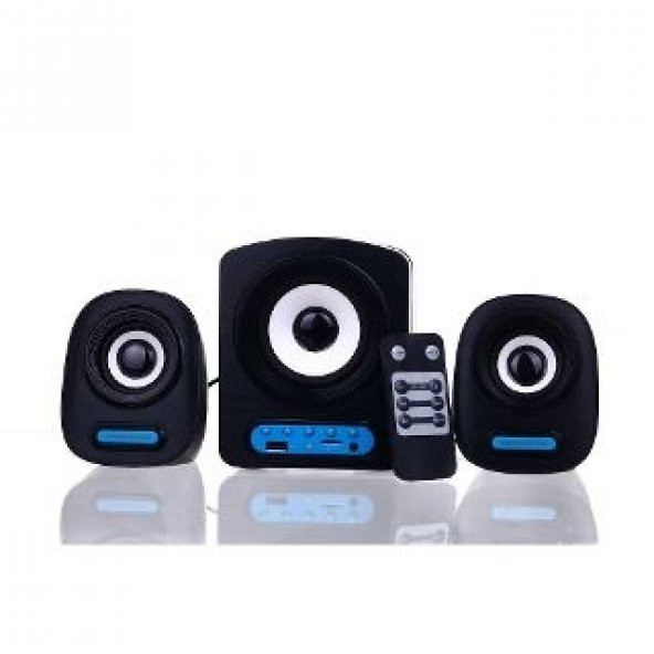 PW-1005 KUMANDALI 2+1 Ses Sistemi TV HOPARLÖR BİLGİSAYAR USB,SD