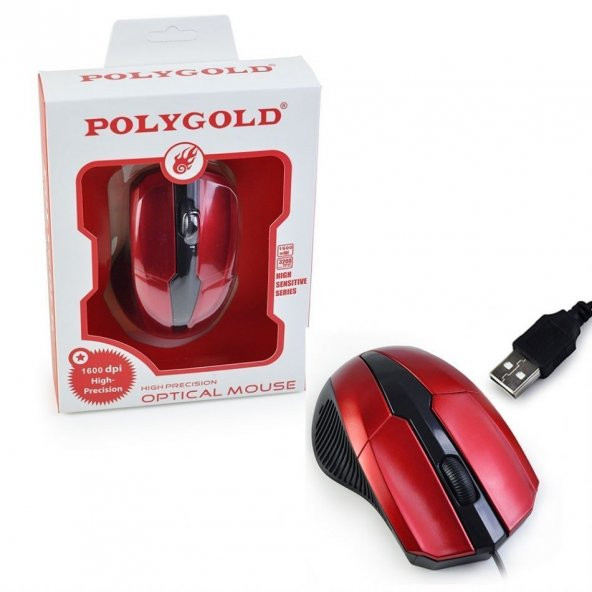POLYGOLD PG-881 1600 DPI KABLOLU USB OPTİK MOUSE - 2