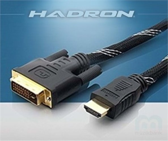 HADRON HD4115 DVI TO HDMI KABLO 1.8 METRE ÖRGÜLÜ A+ KALİTELİ