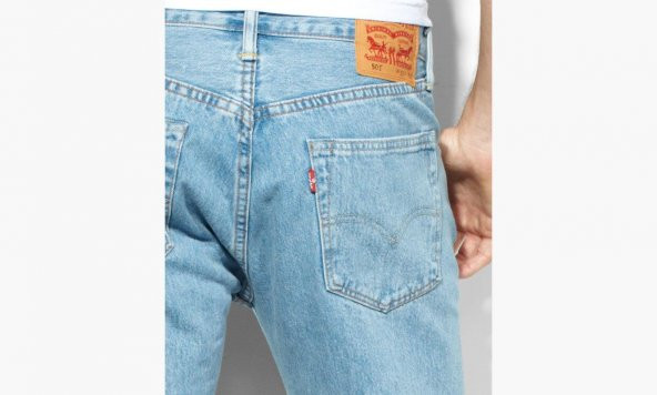 LEVİS 501 ERKEK KOT PANTOLON 00501.01.13 AÇIK MAVİ - 6