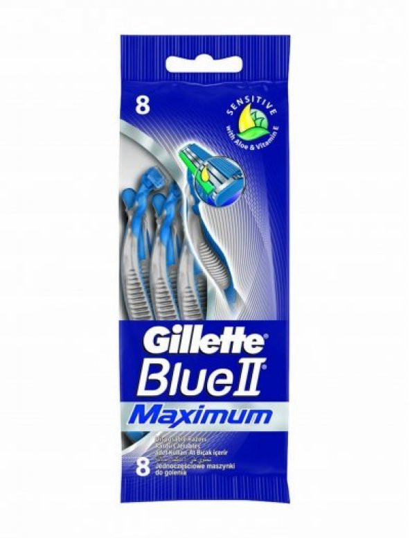 GILLETTE BLUE 2 MAX. MAK.8 LI PAKET BLISTER AMBALAJ