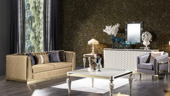 Şampelize Art Deco Koltuk Takımı - 2