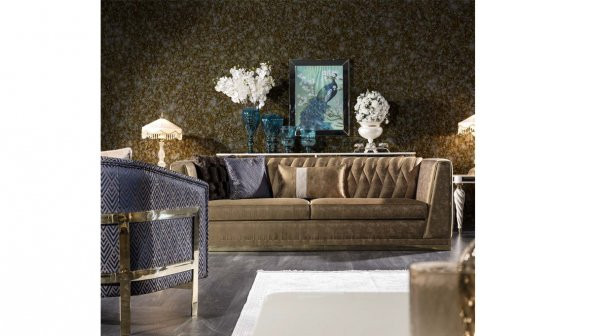 Şampelize Art Deco Koltuk Takımı - 3