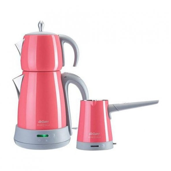 Arzum AR3029 Ehlikeyf Delux Çay ve Kahve Makinesi Seti - Mercan