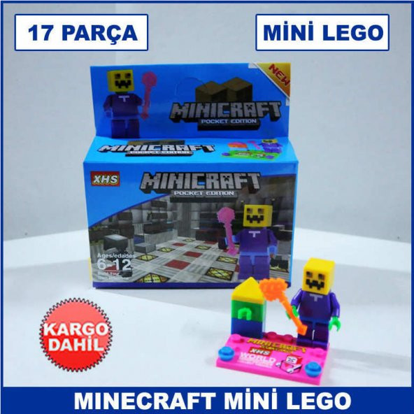 17 Parça Minecraft Mini Lego Seti Çocukların Zeka Gelişimine Yard