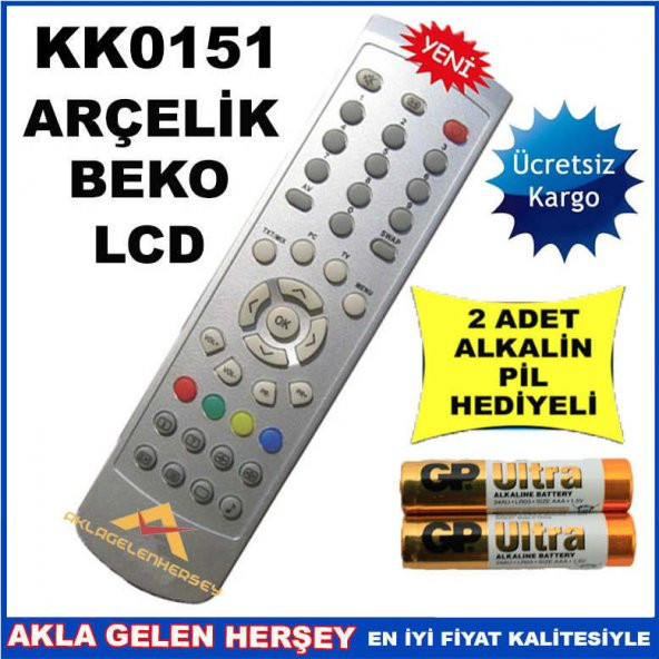 ARÇELİK-BEKO LCD TELEVİZYON KUMANDASI KK0151 KD