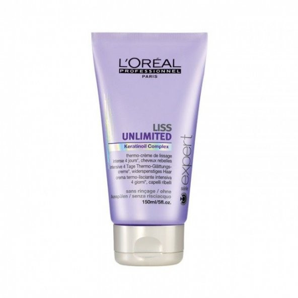 LOREAL Serie Expert Liss Unlimited Asi Saçlar İçin Durulanmayan Düzleştirici Termo Aktif Krem 150ml - 1