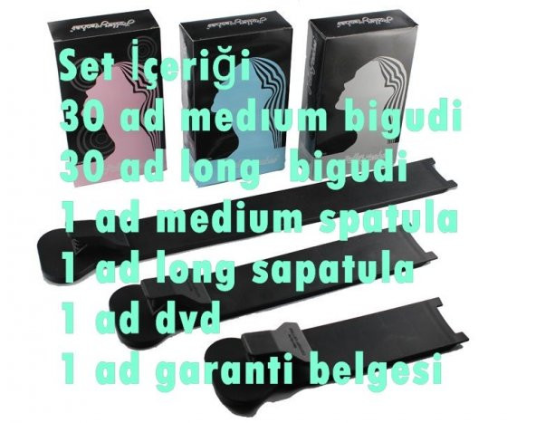roller meches röfle seti ile folyo derdine son (2 adet spatula + 60 adet bigudi)