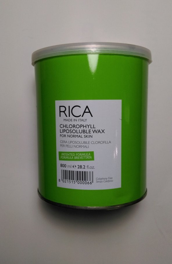 Rica konserve ağda 800 ml loposoluble wax chlorophyll (klorofil)