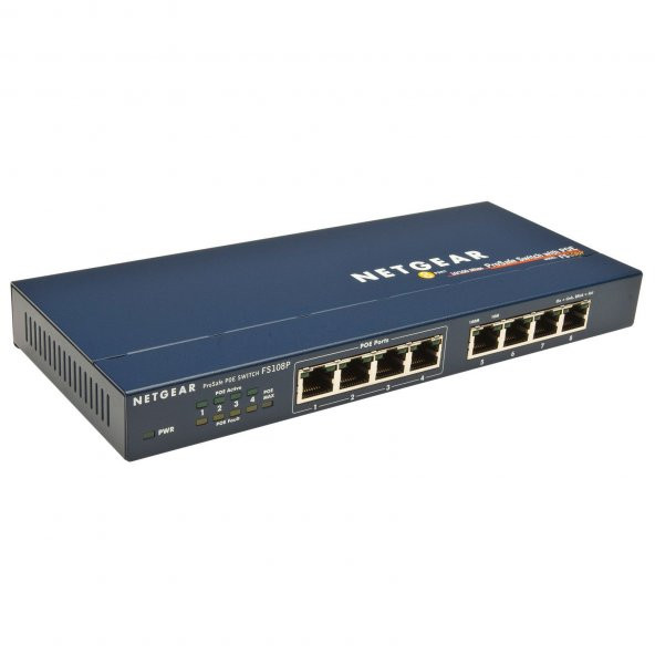 NETGEAR Netgear FS108PEU 8 Port 10/100 4 Port POE 1.6Gbps Switch FS108PEU