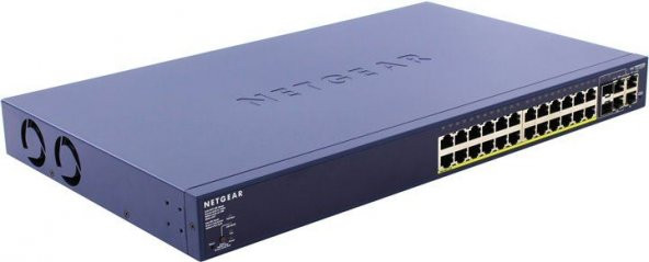 NETGEAR 24 Portlu 10/100 Fast Ethernet 2 Copper 2 SFP , 24 PoE Port (192W) FS728TP-100EUS
