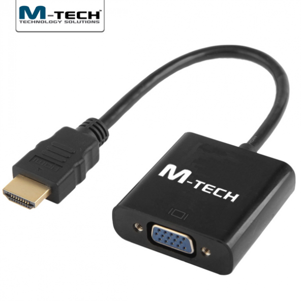 M-TECH MHVC0052 HDMI - VGA Çevirici, Ses Destekli, 1080P