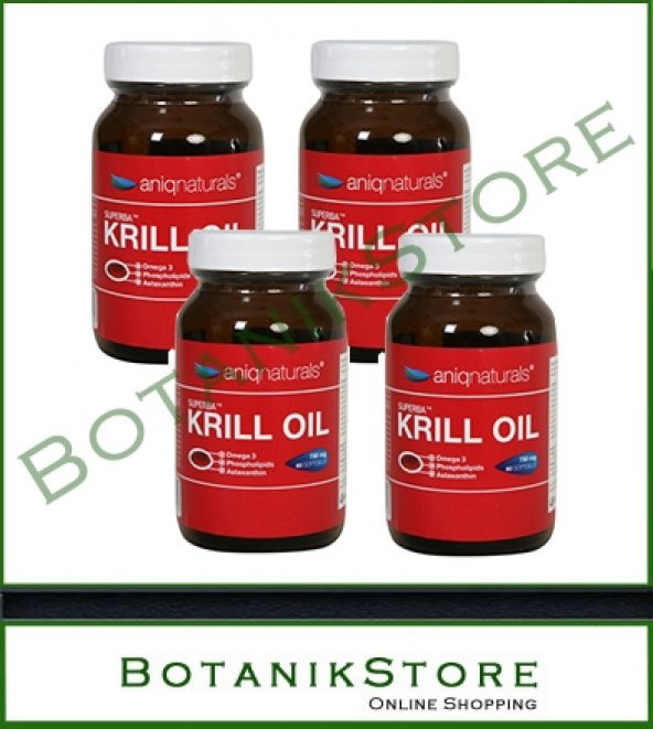 4 Adet Aniqnaturals Superba Boost Krill Oil 60 Licaps Krill Yağı