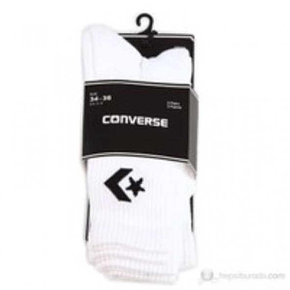Converse Crp019 Star Chevron Beyaz Çorap 3 Lu Uzun 34/38