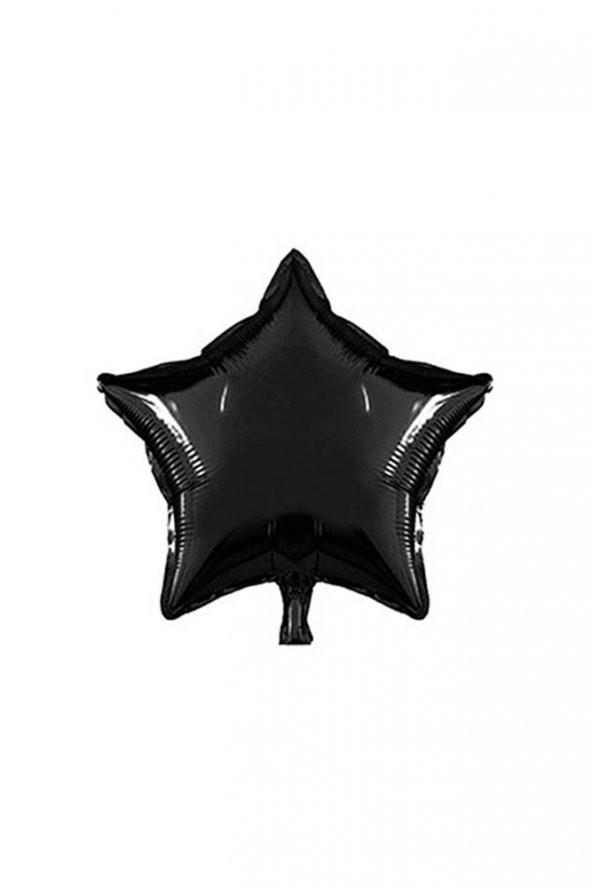 Yıldız Folyo Balon 45cm (18 inch) Siyah 1 Adet