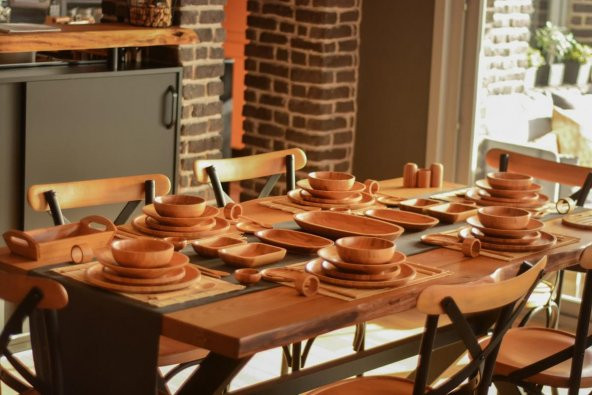 Bambum Nobel 96 Parça Bambu Yemek Takımı - 2