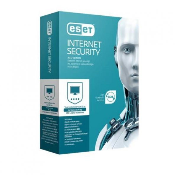 ESET Internet Security 1 Kullanıcı 1 YIL Kutulu Gönderim