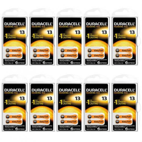 Duracell 13 Numaralı Kulaklık Pili 6 x 10 ( 60 adet )