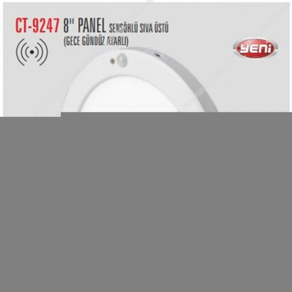 Cata 9247 18W Yuvarlak Panel Sıvaüstü Slim Led Armatür Sensörlü