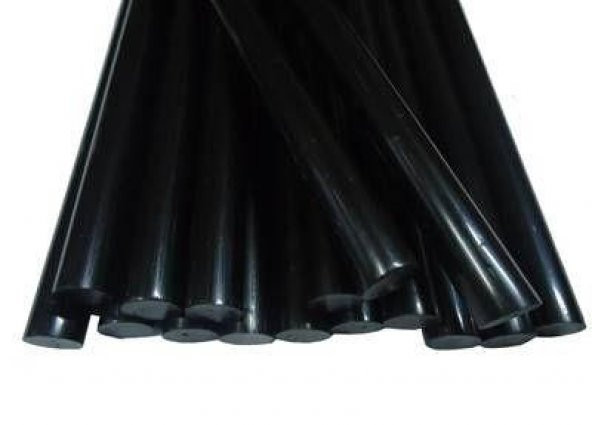 Silikon Çubuk 11.2mm Kalın Siyah 30cm - 10Adet - 2