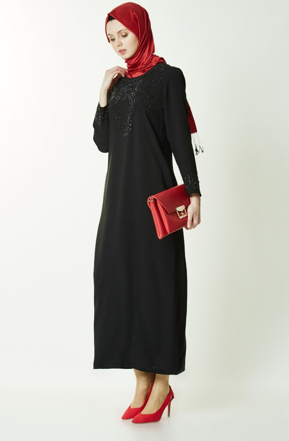 BAYAN BUYUK BEDEN ELBISE,LASER VE TAS ISLEMELİ ABIYE