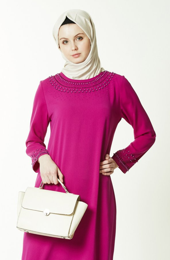 BAYAN BUYUK BEDEN ELBISE,TAS ISLEMELI,ABIYE SORALLİNE 1104 FUJYA