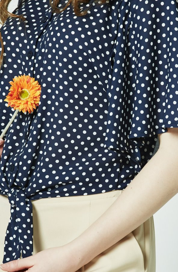 BAYAN BULUZ PUANTIYELI ONDEN BAGLAMALI 4188 LACİVERT SORALLİNE - 3