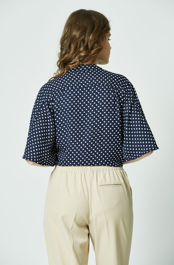 BAYAN BULUZ PUANTIYELI ONDEN BAGLAMALI 4188 LACİVERT SORALLİNE - 4