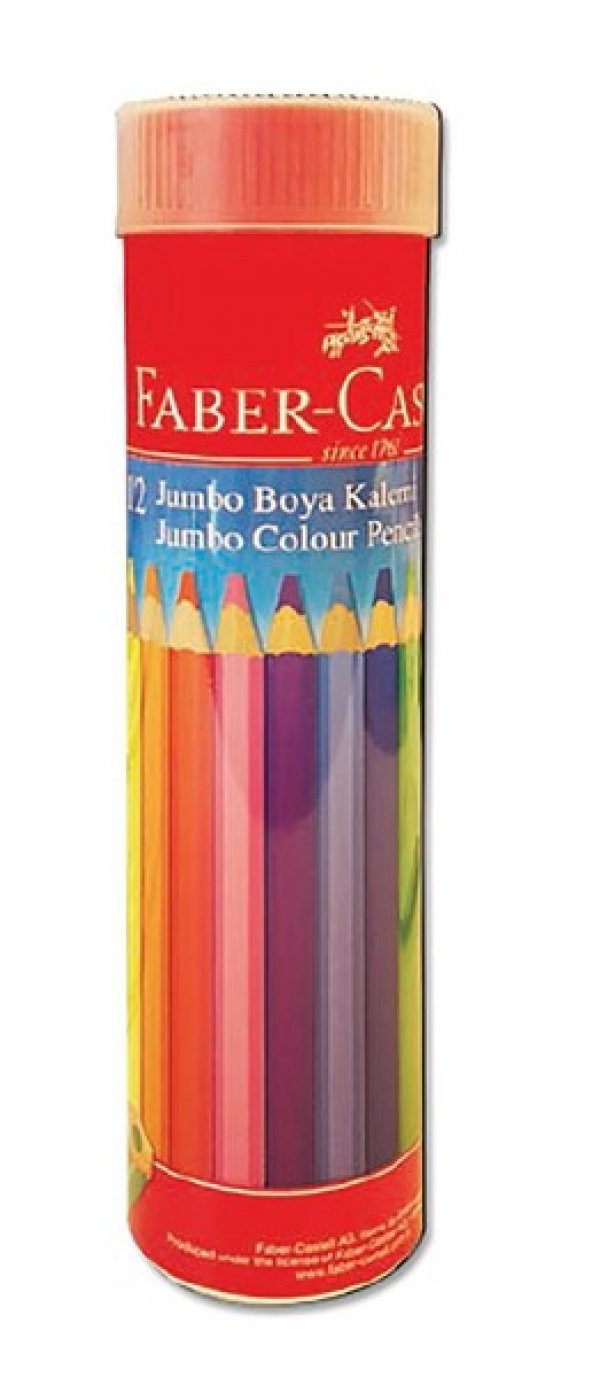 Faber Castell -Jumbo Kuru Boya 12li Renk